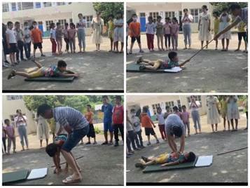 预防溺水  警钟长鸣--邵阳县诸甲亭乡祖阳黉舍开展防溺水演练运动