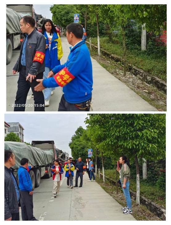 转作风树形象，党员教师走上护学岗