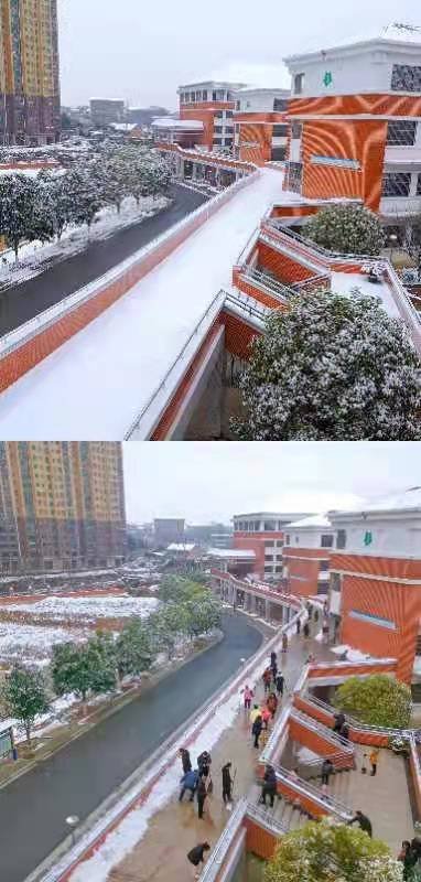 寒风送瑞雪扫雪暖人心