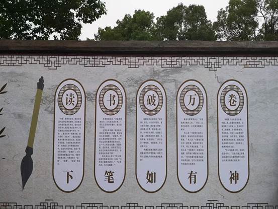 洞口县茶场黉舍校园文化墙成浸润门生心灵的励志风景线