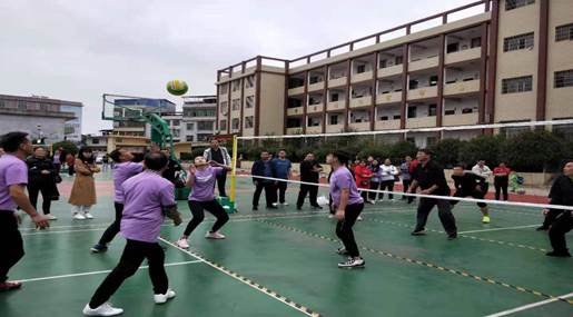 我校在金称市镇第二届气排球比赛中