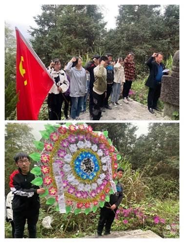 湖南新邵岱水桥黉舍开展清明祭英烈主题运动