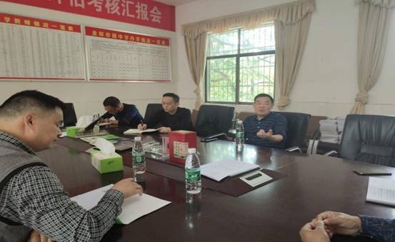 邵阳县教育局向导到金称市镇中学开展调研