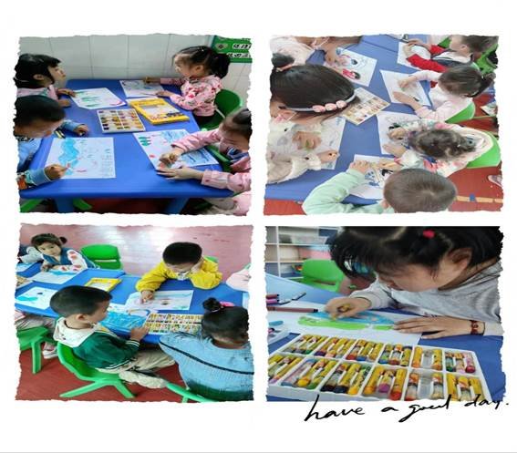 新宁县水庙中间幼儿园开展防溺水安全教育绘画比赛运动