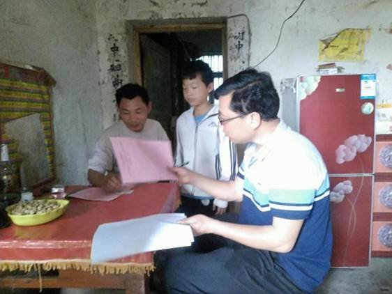 诸甲亭乡中间完全小学开展“千师访万户”防溺水访运动