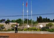 讲文明守纪律  促校风展学风----------横溪初级中学升旗主题运动