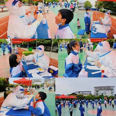 “疫”不容辞　全力以赴——金称市镇中间完小师生全员核酸检测应急演练