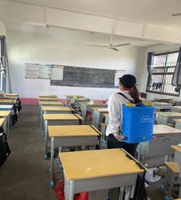 v抗疫胜利复学在即、我们在举措   ——湖南邵阳新宁白沙中学