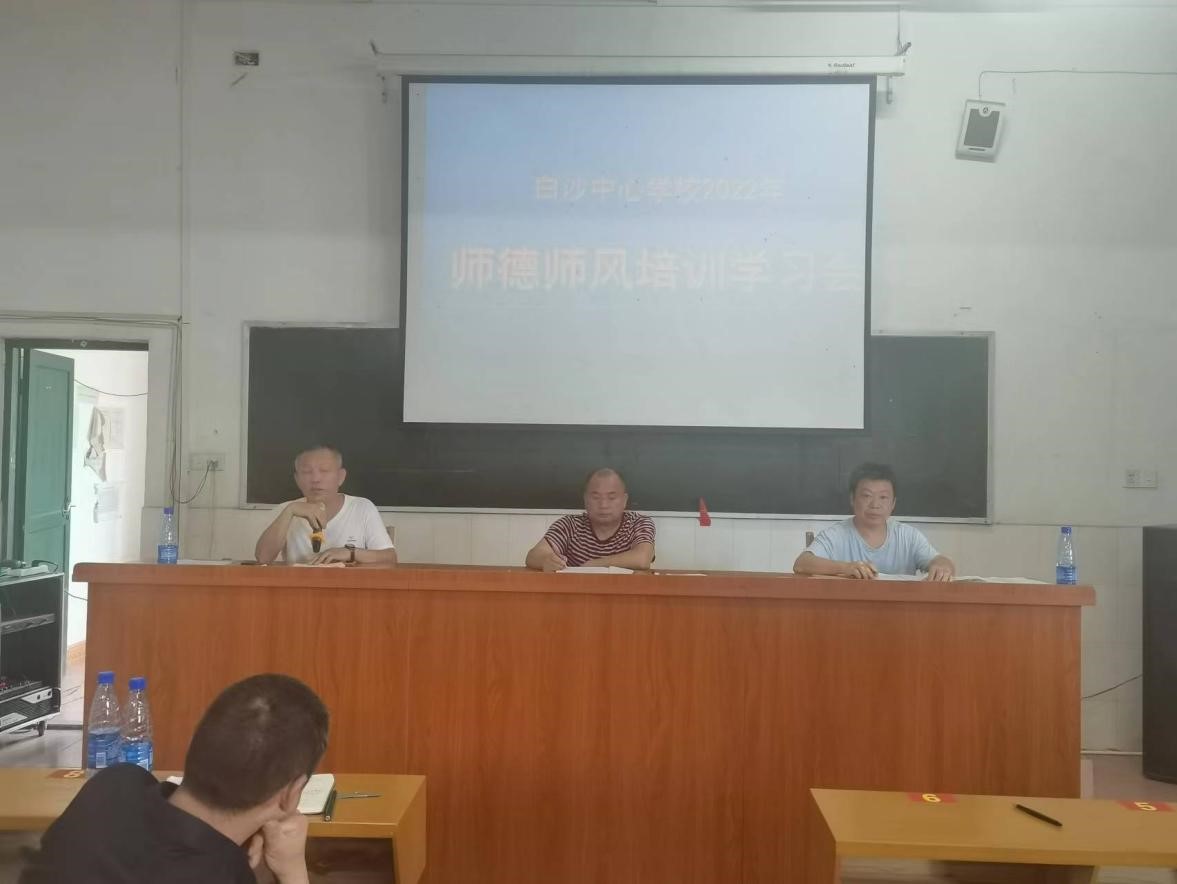 2022白沙中心学校暑假师德师风集中培训