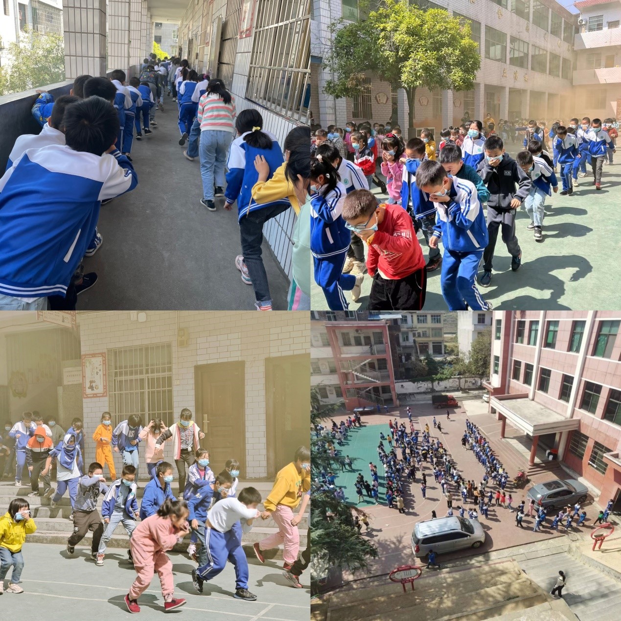 邵阳县塘田市镇中心完全小学 开展消防安全疏散演练活动