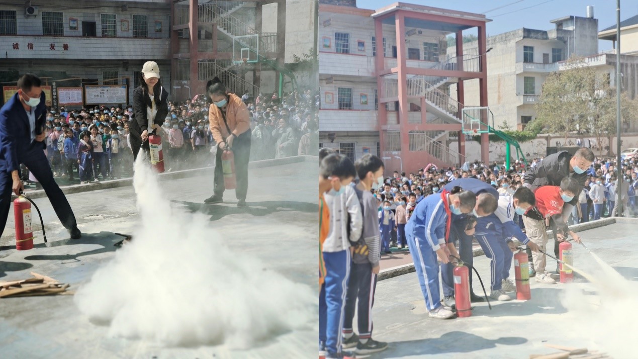 邵阳县塘田市镇中心完全小学 开展消防安全疏散演练活动