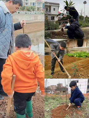 “春风催新绿，植树正当时” 长阳铺镇中心完小亲子植树节活动