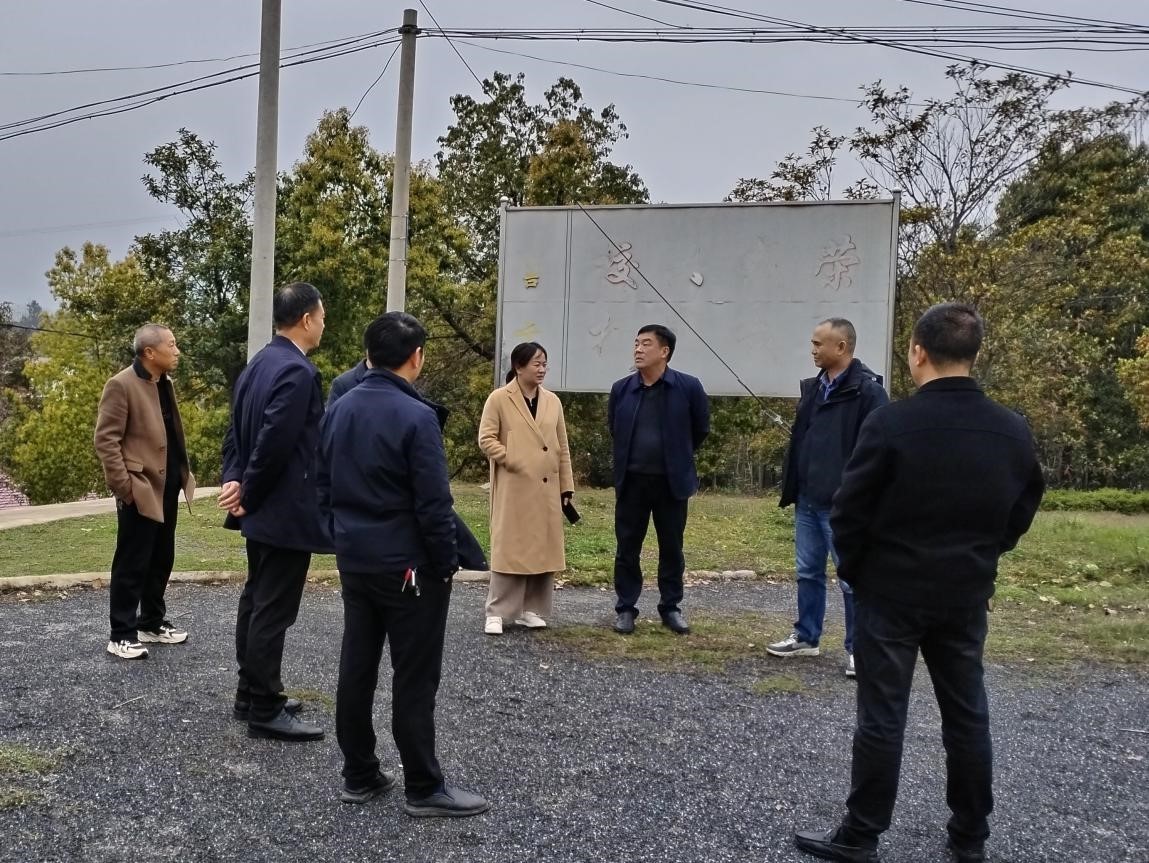 市、县两级领导现场调研七里山园艺场学校发展工作