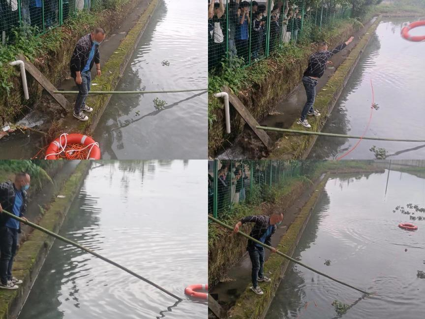 新宁县白沙中学防溺水应急演练