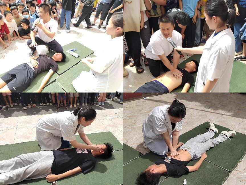 新宁县白沙中学防溺水应急演练