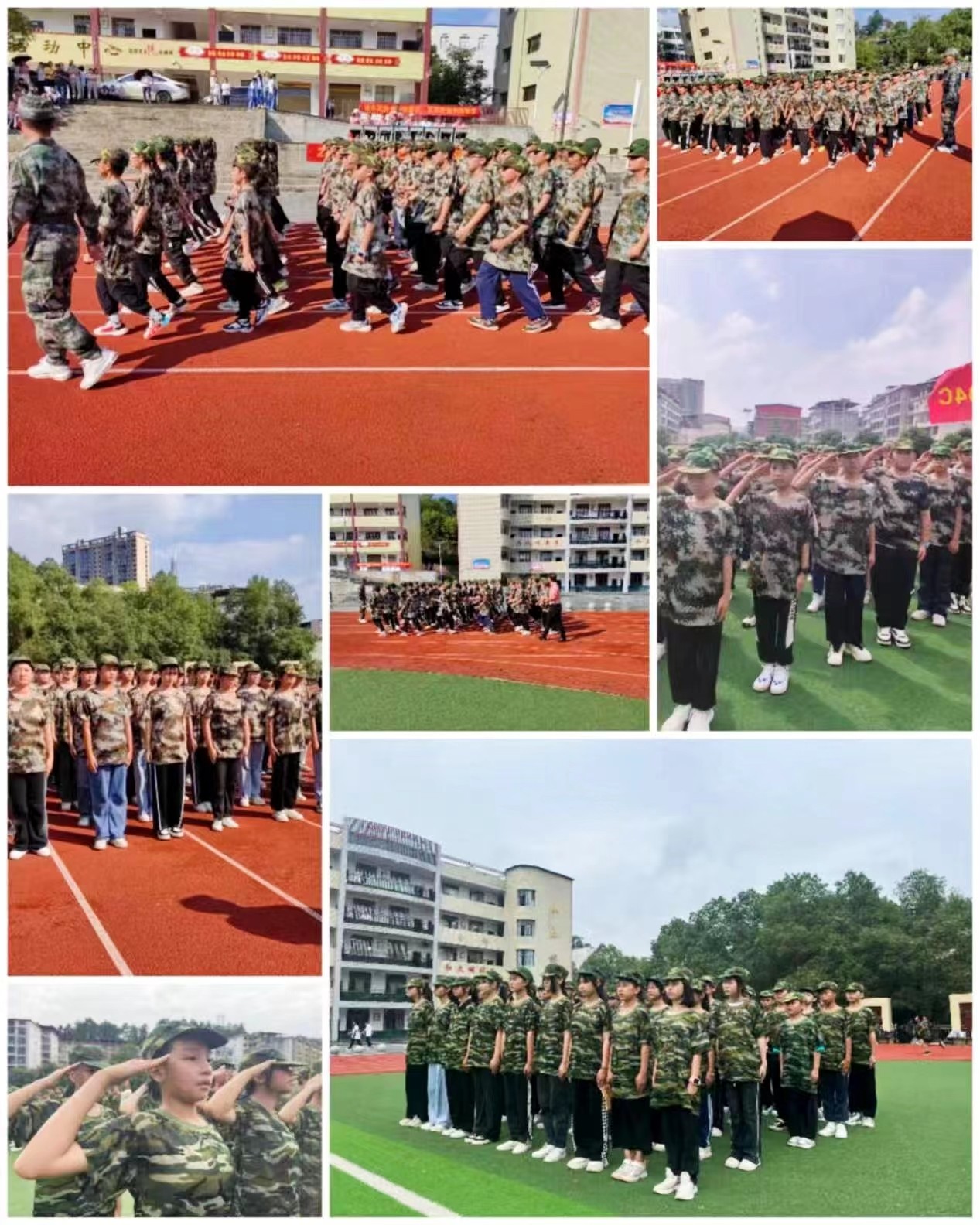 塘渡口中学举行学生军训汇报表演暨总结 表彰会