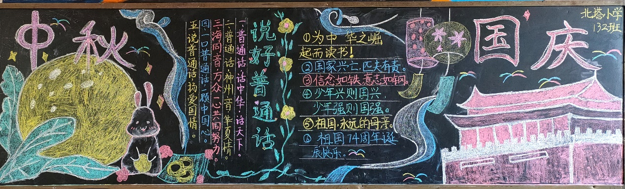北塔小学：推广普通话  精美黑板报来助力