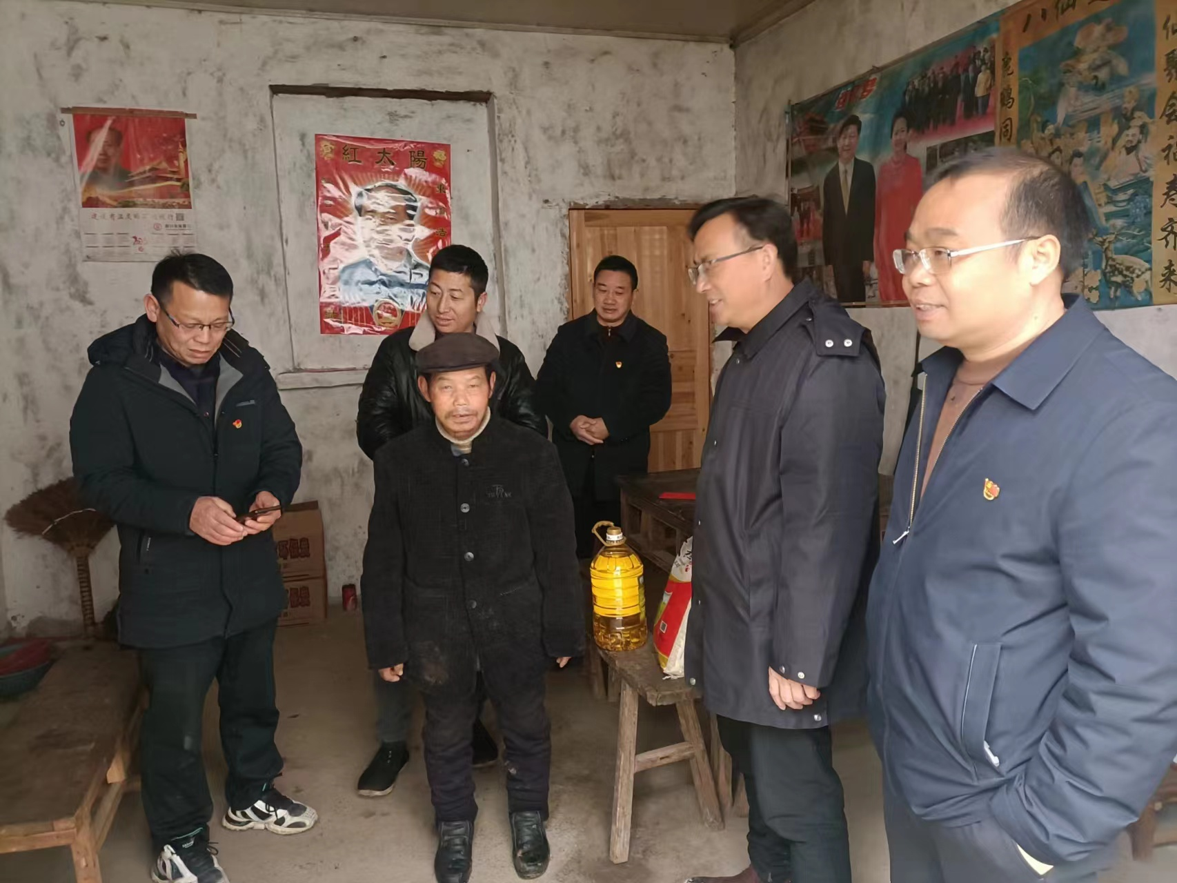 洞口县职业中专学校领导到大坪村调研指导乡村振兴工作并开展走访慰问