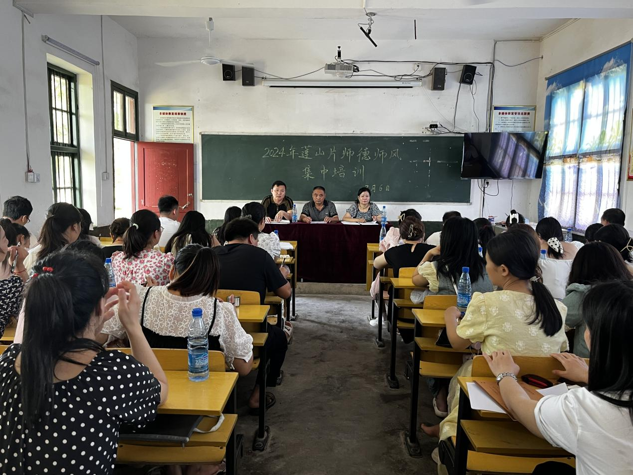 回龙寺镇莲山片区举行暑期师德师风集中培训