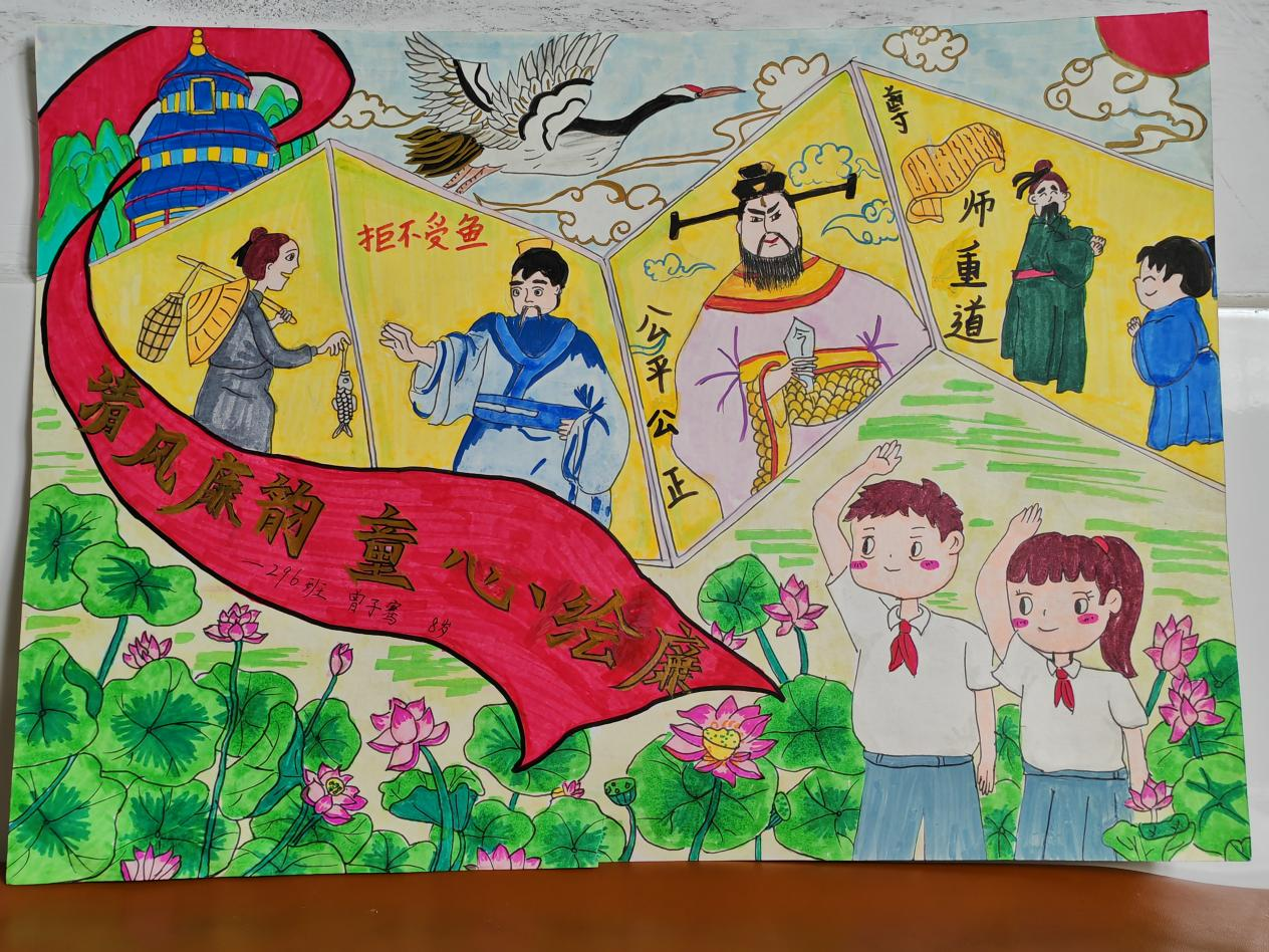 城区二小举行二年级“清风廉韵,童心绘廉”主题绘画比赛