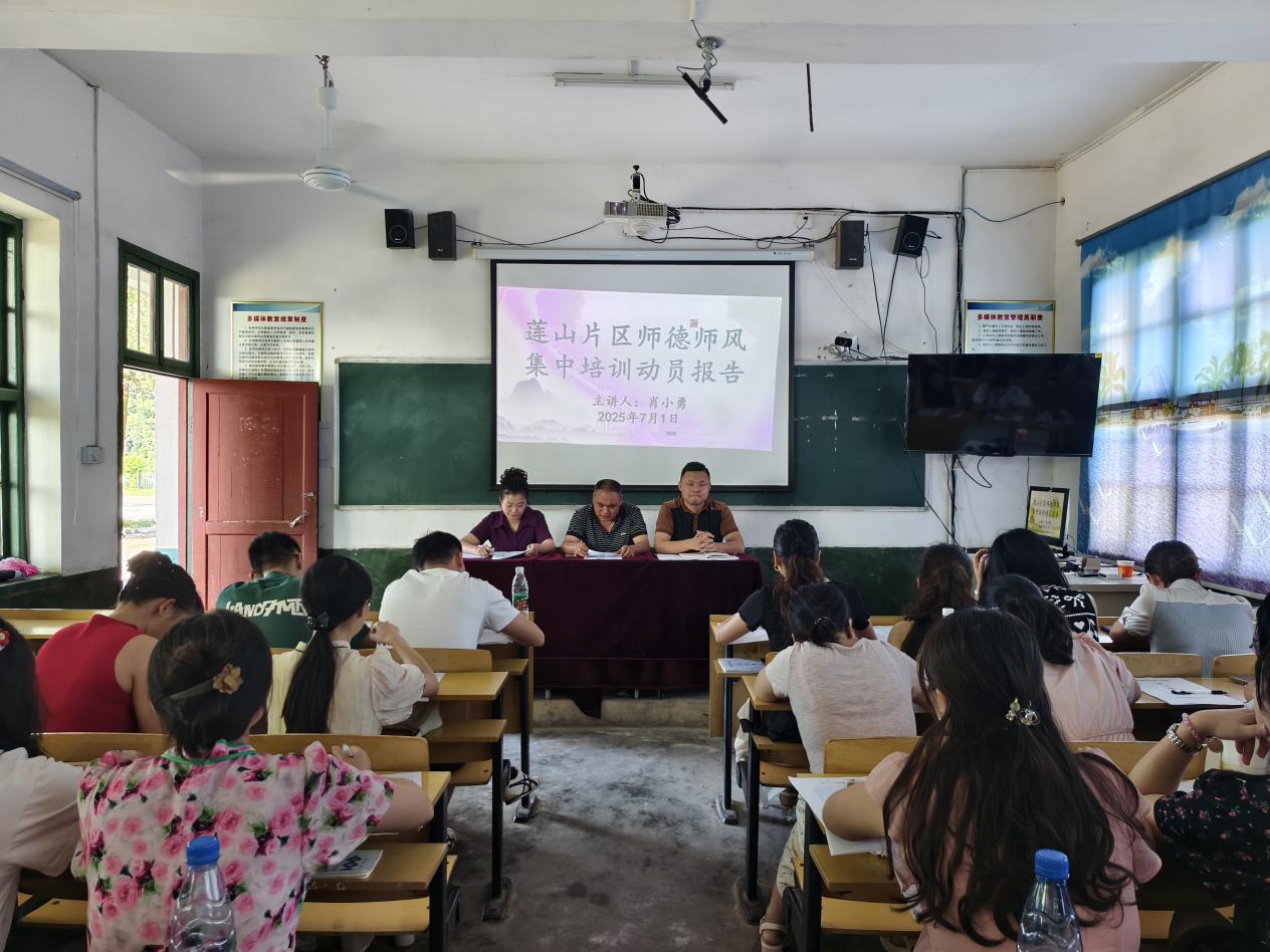 回龙寺镇莲山片区组织开展暑期师德师风集中培训