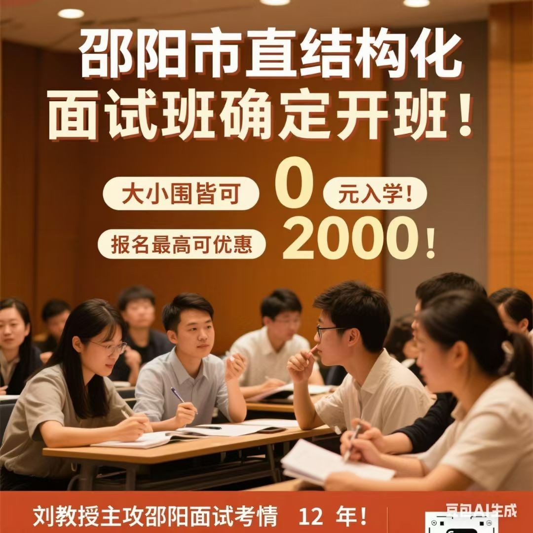 邵阳梦想公考市直结构化面试班确定开班！大小围皆可0元入学！